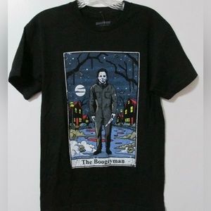 Halloween Michael Myers The Boogeyman Tarot T-Shirt Black NEW